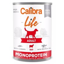 Calibra Dog Life konzerva Adult Beef with Carrots 400 g SET 5+1 ZADARMO